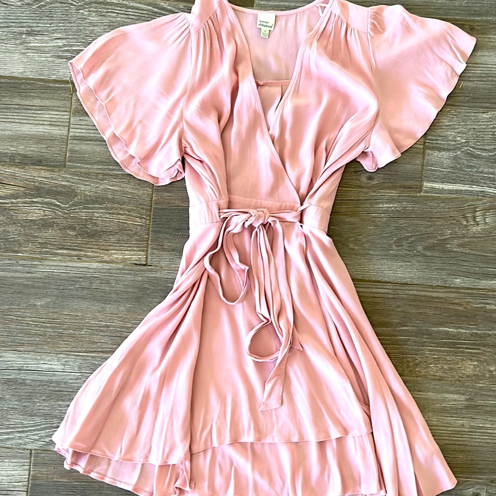 Pleaded Wrap Dress